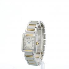Ladies Cartier Tank Francais  Gold Plated   Stainless Steel case with White dial