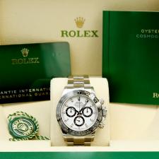 Gents Rolex Daytona 116500LN Stainless Steel case with White dial