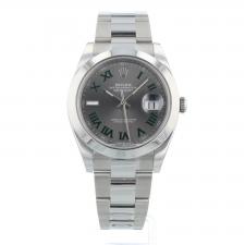 Gents Rolex Datejust 41 126300 Steel case with Wimbledon dial