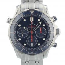 Gents Omega Seamaster Chrono 44 21230445003001 Steel case with Blue dial