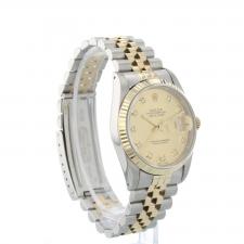 Gents Rolex Datejust 16233 18ct Yellow Gold   Stainless Steel case with Champagne Diamond Set dial