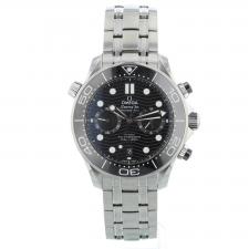 Gents Omega Seamaster Chrono 21030445101001 Steel case with Black dial
