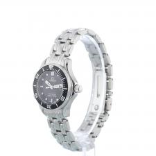 Ladies Omega Seamaster 21230286101001 Steel case with Black Wave dial