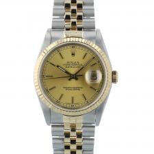 Gents Rolex DateJust 16233 18ct Yellow Gold   Stainless Steel case with Gilt dial