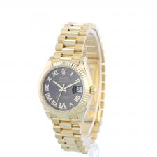 Ladies Rolex DateJust 31 278278 18ct Yellow Gold case with Dark Grey Diamond Set dial