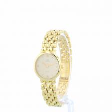 Ladies Omega DeVille 71606300 18 CT case with Gilt dial