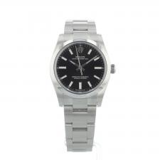 Ladies Rolex Oyster Perpetual 34 124200 Steel case with Black dial