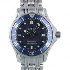 Ladies Omega Seamaster 22248000 Steel case with Blue Wave dial