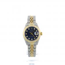 Ladies Rolex DateJust 69173 18ct Yellow Gold   Stainless Steel case with Blue Diamond dial