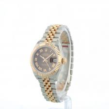 Ladies Rolex DateJust 28 279171 18ct Rose Gold   Stainless Steel case with Brown dial