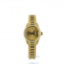 Ladies Rolex Oyster Perpetual Date 6917 18ct Yellow Gold case with Gilt dial