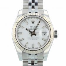 Ladies Rolex Datejust 179174 Steel case with White dial
