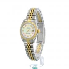 Ladies Rolex DateJust 69173 18ct Yellow Gold   Stainless Steel case with MOP Diamond dial
