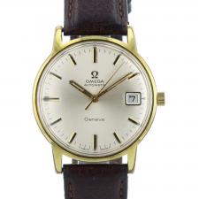 Gents Omega Geneve Gold Plated Stainless Steel case with Silver dial