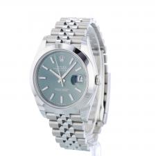 Gents Rolex Datejust 41 126300 Steel case with Mint Green dial