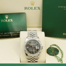 Gents Rolex DateJust 36 126234 Steel case with Wimbledon dial