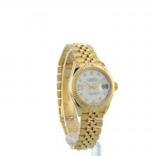Ladies Rolex DateJust 28 279178 18ct Yellow Gold case with Silver and Diamond dial
