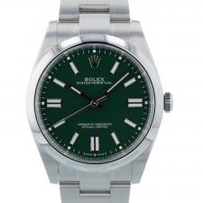 Gents Rolex Oyster Perpetual 41 124300 Steel case with Green dial