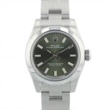 Ladies Rolex DateJust 28 176200 Steel case with Green dial