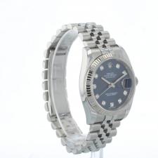 Gents Rolex Datejust 116234 Steel case with Blue Diamond Dial dial
