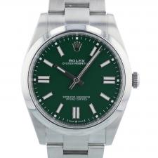 Gents Rolex Oyster Perpetual 41 124300 Steel case with Green dial