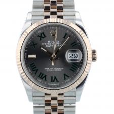 Gents Rolex DateJust 36 126231 18ct Rose Gold Stainless Steel case with Wimbledon dial