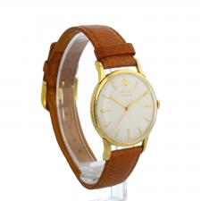 Gents Rolex Precision  18 CT case with Silver dial