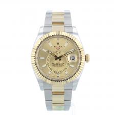 Gents Rolex Sky Dweller 326933 18ct Yellow Gold   Stainless Steel case with Champagne dial