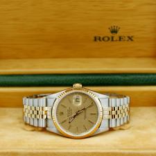 Gents Rolex Datejust 16233 18ct Yellow Gold   Stainless Steel case with Champagne Jubilee dial
