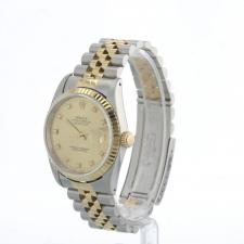 Gents Rolex Datejust 16233 18ct Yellow Gold   Stainless Steel case with Champagne Diamond Set dial