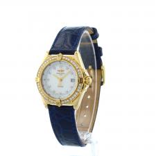 Ladies Breitling Wings K67350 18ct Yellow Gold case with MOP Diamond dial