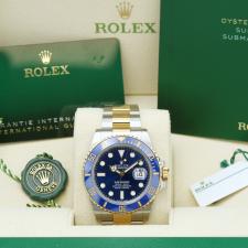 Gents Rolex Submariner Date 126613LB 18ct Yellow Gold   Stainless Steel case with Blue dial