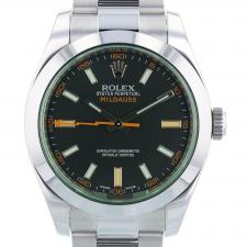 Gents Rolex Milgauss 116400GV Steel case with Black dial