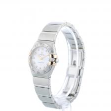 Ladies Omega Constellation 12320246055005 18ct Rose Gold   Stainless Steel case with MOP Diamond dial