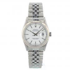 Gents Rolex DateJust 16234  case with White dial
