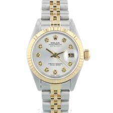 Ladies Rolex Datejust 79173 18ct Yellow Gold   Stainless Steel case with MOP Diamond dial