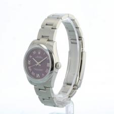 Ladies Rolex Oyster Perpetual 31 177200 Steel case with Red Grape dial