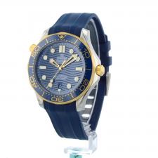 Gents Omega Seamaster 210.22.42.20.03.001 18ct Yellow Gold   Stainless Steel case with Blue Wave dial