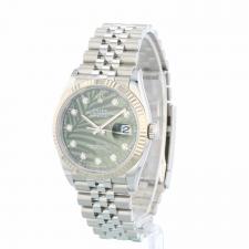 Gents Rolex DateJust 36 126234 Stainless Steel case with Palm Diamond dial