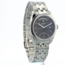 Gents Tudor Glamour Day-Date 56000 Steel case with Black dial