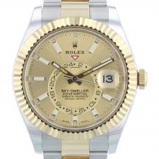 Gents Rolex Sky Dweller 326933 18ct Yellow Gold   Stainless Steel case with Champagne dial