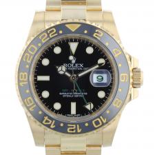 Gents Rolex GMT II 116718LN 18ct Yellow Gold case with Black dial