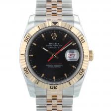 Gents Rolex Turnograph 116261 18ct Rose Gold   Stainless Steel case with Black dial