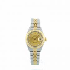 Ladies Rolex DateJust 69173 18ct Yellow Gold   Stainless Steel case with Champagne Diamond Set dial