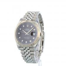 Gents Rolex Datejust 41 126334 Steel case with Grey Diamond dial