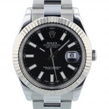 Gents Rolex DateJust II 116334 Steel case with Black dial