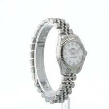 Ladies Rolex Datejust 179174 Steel case with White Diamond dial