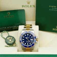 Gents Rolex Submariner Date 126613LB 18ct Yellow Gold   Stainless Steel case with Blue dial
