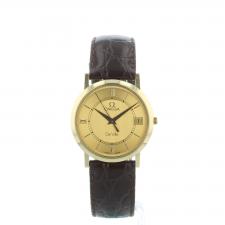 Gents Omega DeVille 73201412 18 CT case with Gilt dial