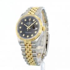 Gents Rolex Datejust 36 126233 18ct Yellow Gold   Stainless Steel case with Black Diamond dial